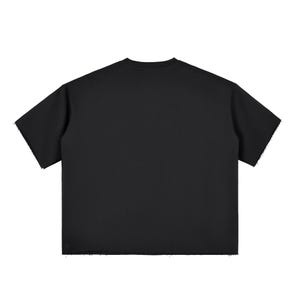 Blank Boxy Half-Sleeve Raw-Edge T-Shirt, Project t-shirt, Boxy Art tee, Muscle Shirt