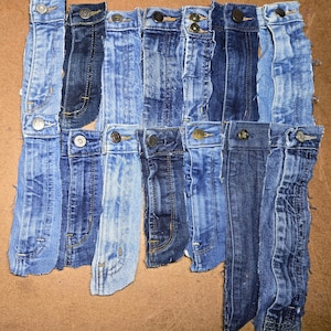 Upcycled Denim Zippers with Buttons: Craft Sewing Supplies