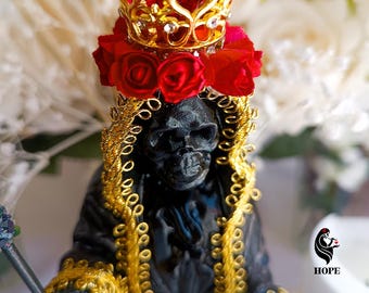 Black Santa Muerte 12 inches – Strength, Protection and Closing Cycles