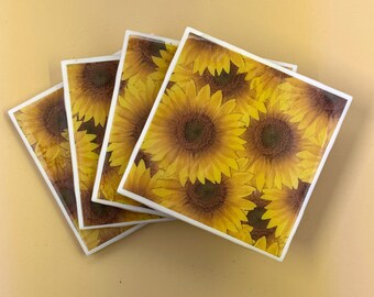 Sunflower Tiles Coasters