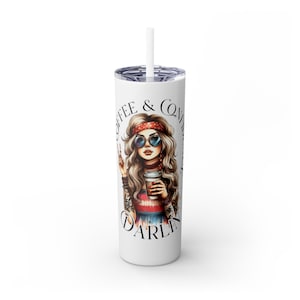 Skinny Tumbler with Straw, 20oz
