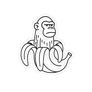 Chimpanzini Bananini Stickers, Italian Brainrot Memes, Custom Sticker Pack, Kiss-Cut Decals, Funny Monkey Art, Laptop Decal