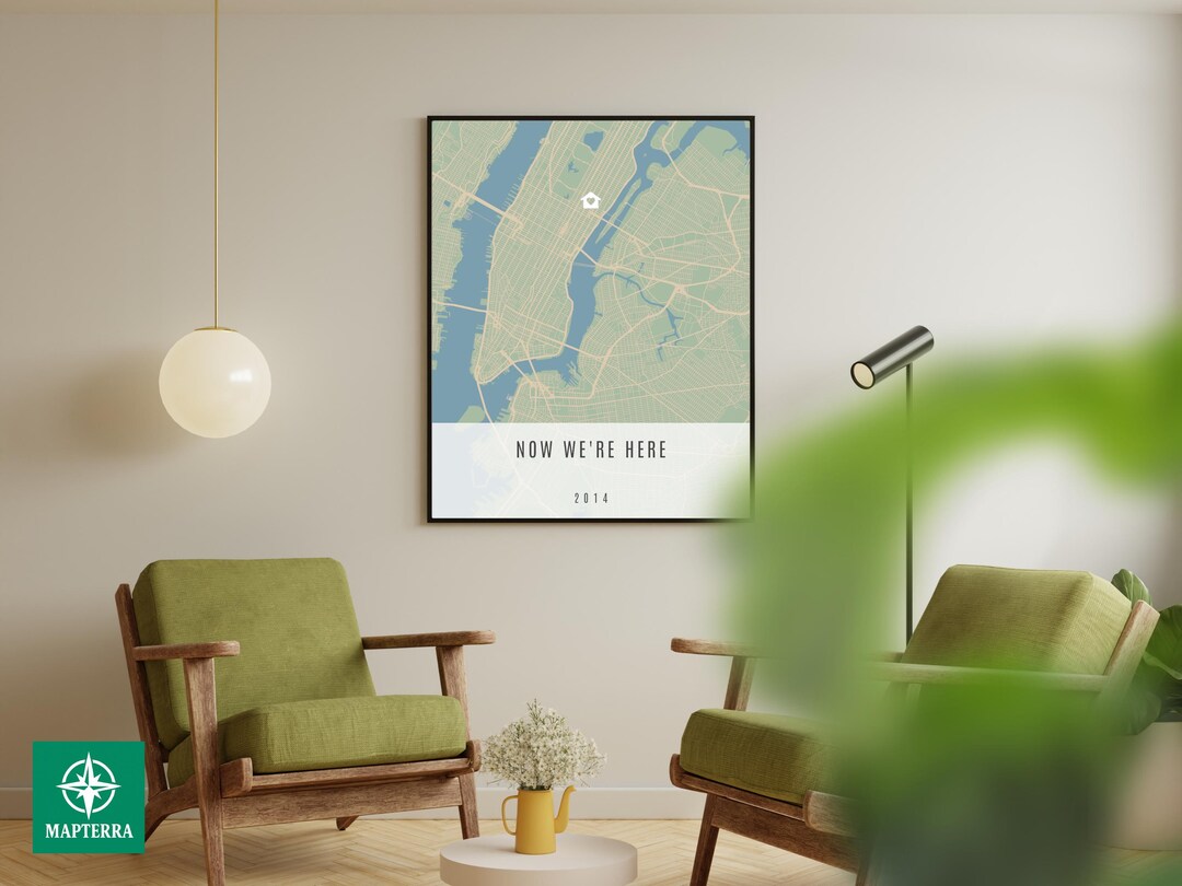 Custom Map Art – Any Location, Framed or Foam Mounted, Multiple Colors ...