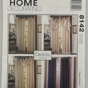 McCall's 8142 Home Decorating Curtain Valance Drapery Pattern Croscill UNCUT