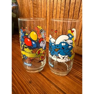 Smurf Collector Glass Sets - Etsy
