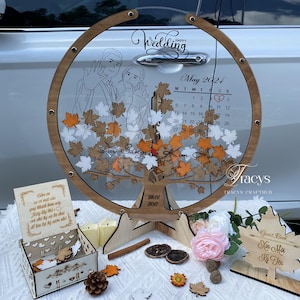 Tree Wood Guest Book Alternative -  Personalized Guest Book Sign - Custom Family Tree Guest Book- Celebration of Life Guest Book