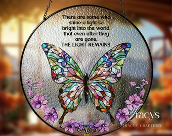 Memorial Suncatcher, Sympathy Gift, Loss Of Dad, Sympathy Gift, Memorial Suncatcher, Father in Heaven, Memorial Gift Personalized