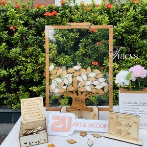 Tree Wedding Guest Book Alternative - Personalized Wedding Guest Book - Tree Guest Book Wedding Sign - Wood - Anniversary Gift