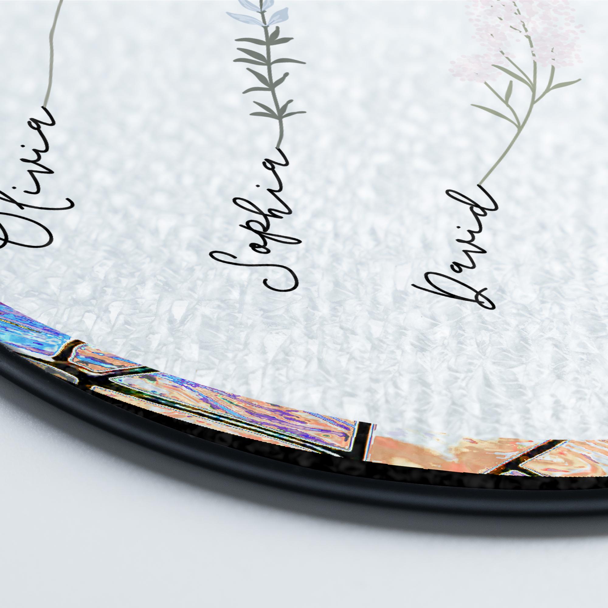 Custom Grandma's Garden Stained Glass, Personalized Love Grows Here ...