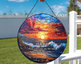 Memorial Suncatcher, Sympathy Gift, Loss Of Dad, Sympathy Gift, Memorial Suncatcher, Father in Heaven, Memorial Gift Personalized