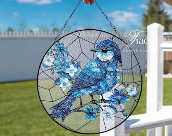 Décoration Oiseau Bleu - Sculptures Décoratives En Acrylique