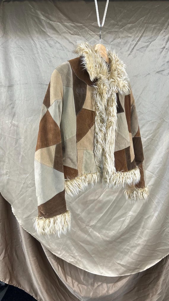 Vintage Suede Patchwork Jacket - image 4