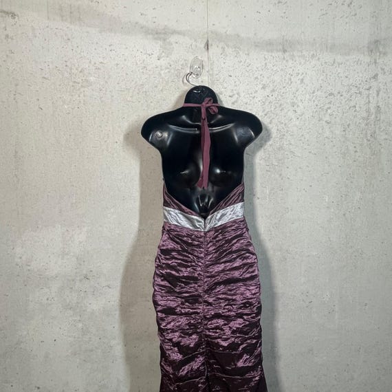 bcbg purple long dress BCBG MaxAzria Cape Sleeve Ruffle Maxi Dress Grape Royal Purple SZ 4 Formal  Gown