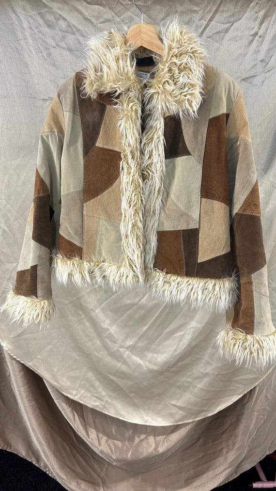 Vintage Suede Patchwork Jacket - image 1