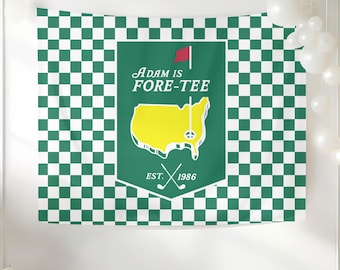 Custom Fore-Tee Birthday Banner Golf Theme 40th Decorations For Him