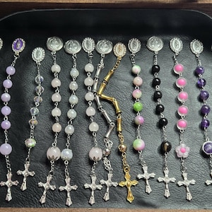 Handmade Gemstone Pocket Rosary: Travel Prayer Beads, Catholic Gift