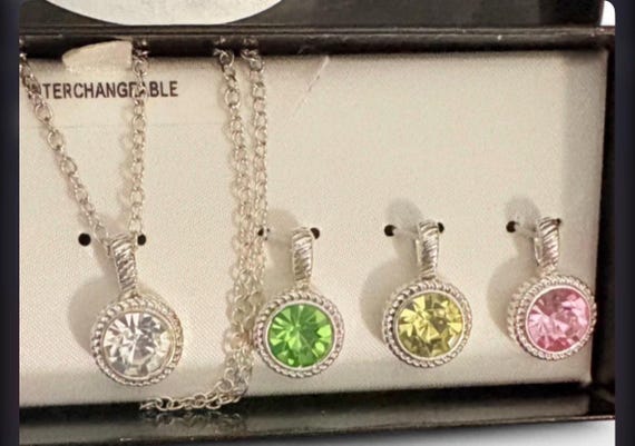 Bay Studio Interchangeable Crystal Necklace Set, … - image 3