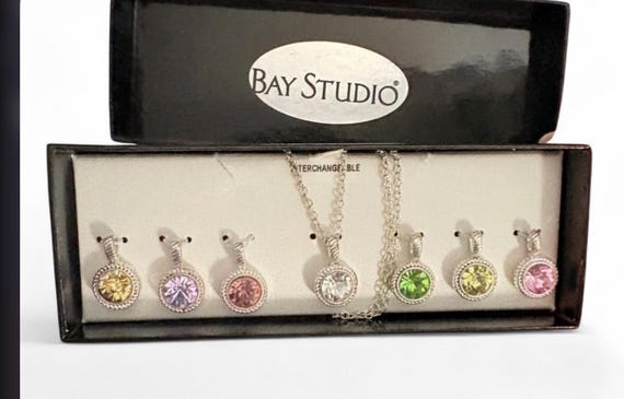 Bay Studio Interchangeable Crystal Necklace Set, … - image 1