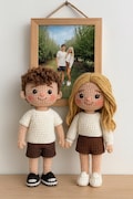 Couple Portrait Doll, Custom Couple Doll, Christmas Gift, Crochet Wedding Gift, Anniversary Gift Him Her, Look Alike Doll, Darlings Doll product logo