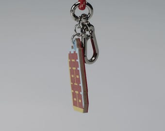 Handcrafted Leather Double Happiness Bag Charm Keychain