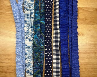 Blue Scrunchie Lanyards - 36 in