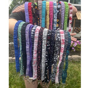 Fabric Scrunchie Lanyard in many print choices - Approx. 32in long