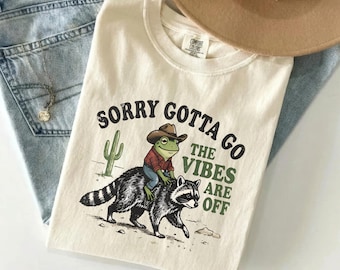 Sorry Gotta Go The Vibes Are Off PNG, Funny Sarcastic Duck Raccoon Digital Download