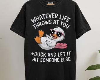 Duck Life Throws Hit Sarcastic Funny Duck Sublimation PNG, Digital Download