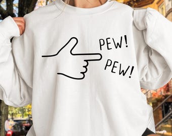 Pew! Pew! Finger Gun PNG, Funny Sarcastic Digital Download, Instant Download