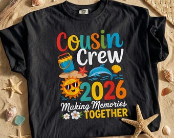 Cousin Crew 2026 Making Memories Together PNG, Beach Reunion Sublimation Design
