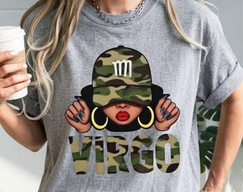 Virgo Camouflage Lip PNG, Astrology Digital Download, Zodiac Art Instant Download