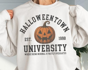 Halloweentown University Where Being Normal Is Vastly Overrated PNG, Gothic Halloween Digital Download, Spooky University Graphic