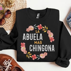 La Abuela Mas Chingona PNG, Floral Watercolor Digital Download, Instant Download