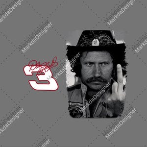 Dale Earnhardt Middle Finger Vintage Digital Download, Racing Middle Finger PNG, Racing Fan Sublimation, Nascar PNG, Car Racing Sublimation