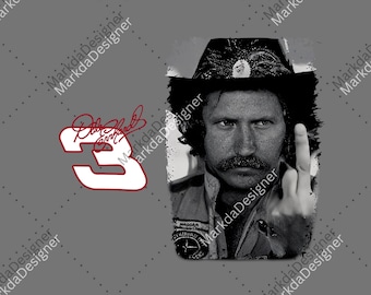 Dale Earnhardt Middle Finger Vintage Digital Download, Racing Middle Finger PNG, Racing Fan Sublimation, Nascar PNG, Car Racing Sublimation