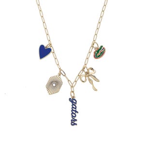Florida Gators bedelketting | Sieraden Universiteit van Florida | NCAA-gelicentieerde paperclipketting | Gameday, alumni, studentenvereniging, afstudeercadeau