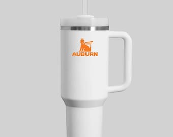 Tigers 40 oz Tumbler with Handle, 3-Position Lid & Straw – Best Selling Insulated College Drinkware