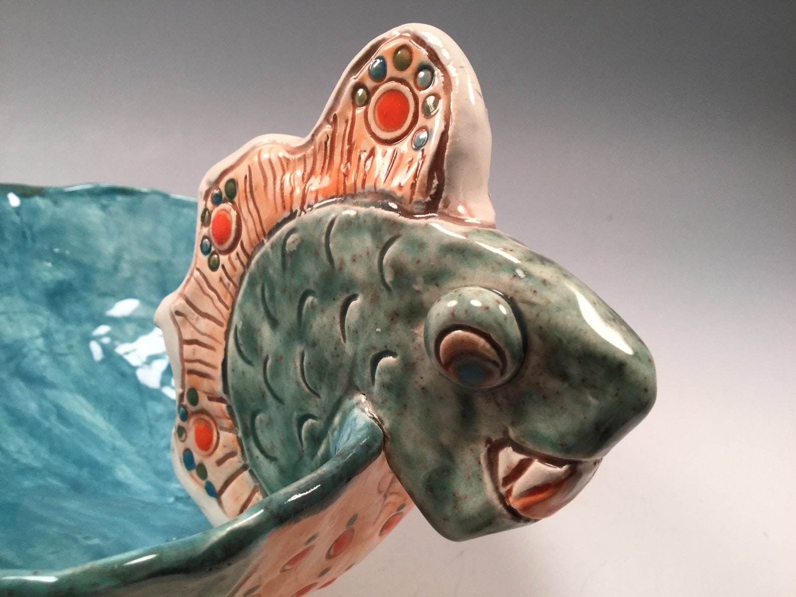 Fish bowl/pottery bowl/shark bowl/bowl/ceramic bowl/fish Etsy