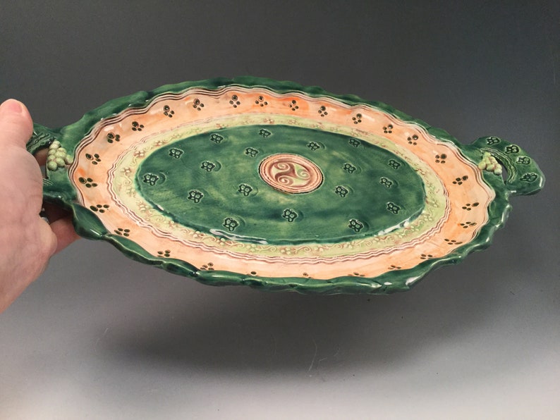 Celtic tray/Irish gifts/Celtic serving tray/triskele/Saint Etsy