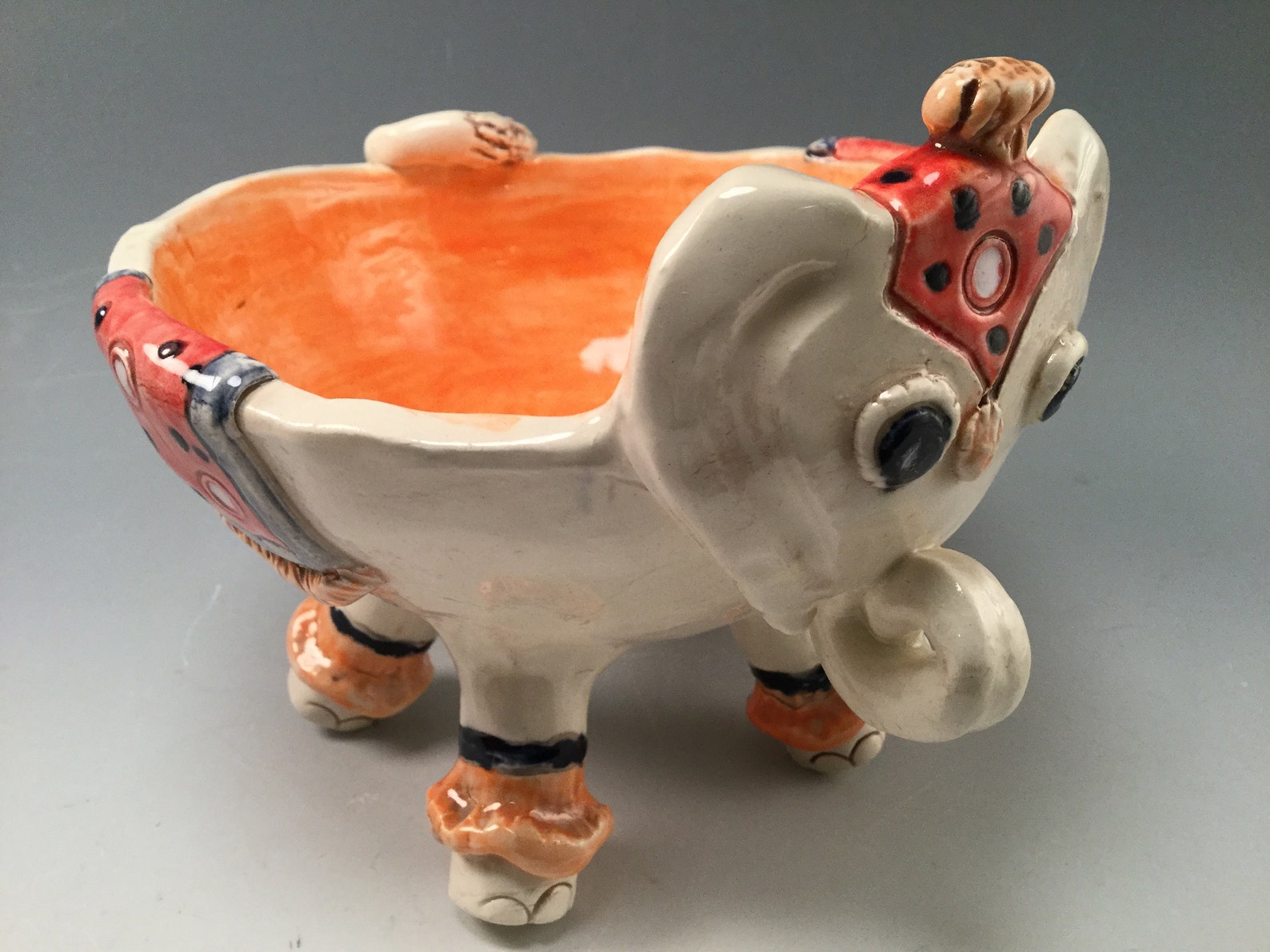 Elephant bowl/pottery bowl/elephant gift/elephant Etsy