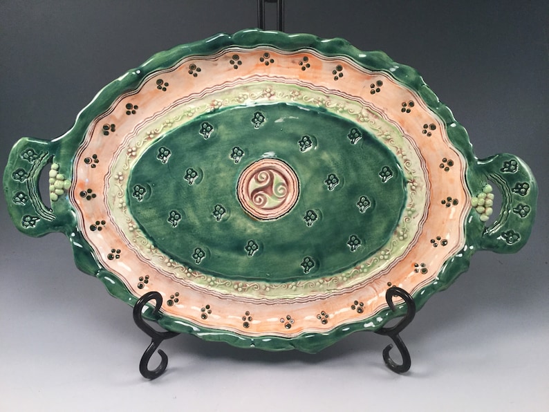 Celtic tray/Irish gifts/Celtic serving tray/triskele/Saint Etsy