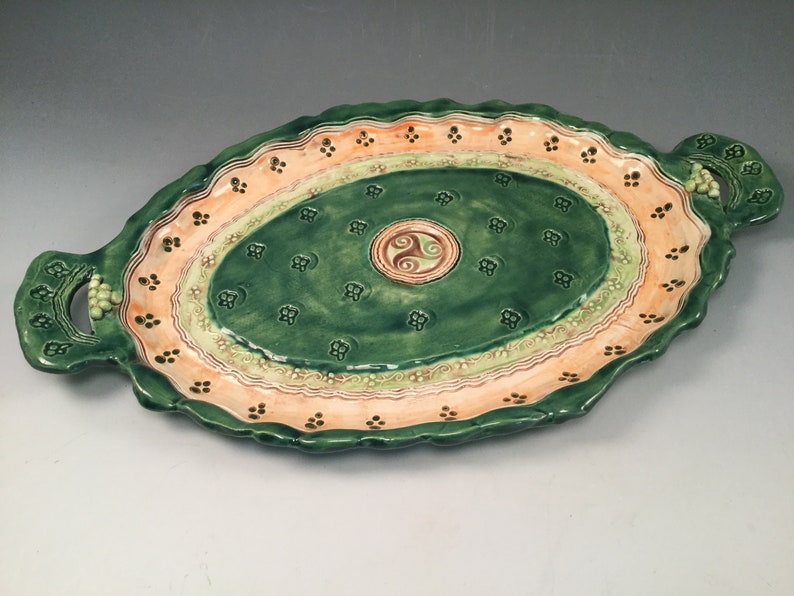 Celtic tray/Irish gifts/Celtic serving tray/triskele/Saint Etsy