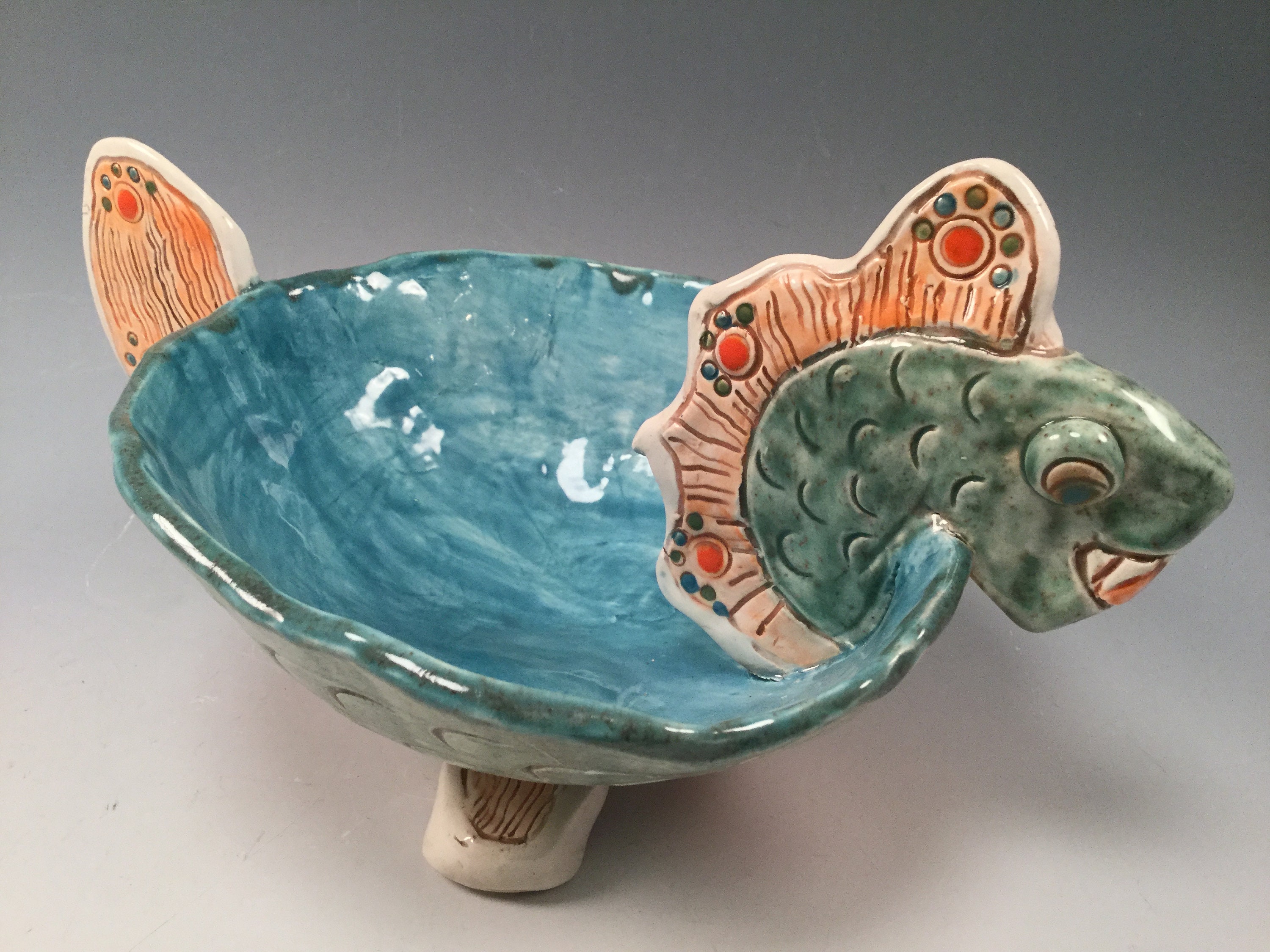 Fish bowl/pottery bowl/shark bowl/bowl/ceramic bowl/fish Etsy