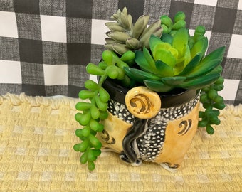 Pottery planter/succulent planter/small planter/handmade planter/indoors planter/little planter/hostess gift/ceramic planter/house plant pot