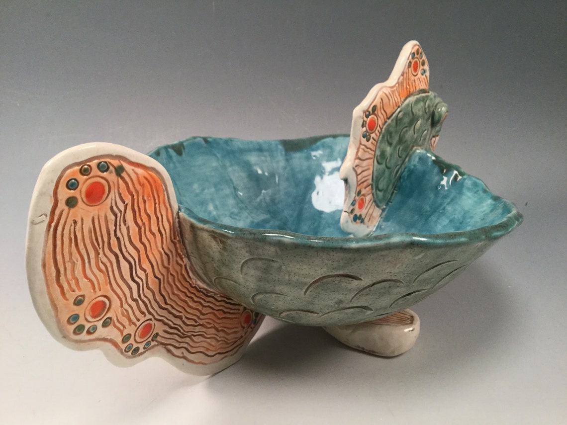 Fish bowl/pottery bowl/shark bowl/bowl/ceramic bowl/fish Etsy