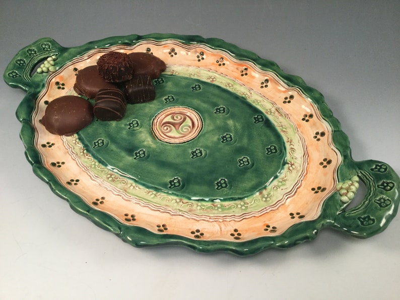 Celtic tray/Irish gifts/Celtic serving tray/triskele/Saint Etsy