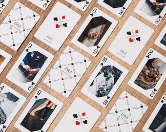 Custom Deck of Playing Cards in Box, Personalized Photo Playing Cards, Wedding Guest Book Alternative, Birthday Gifts, Anniversary Cards