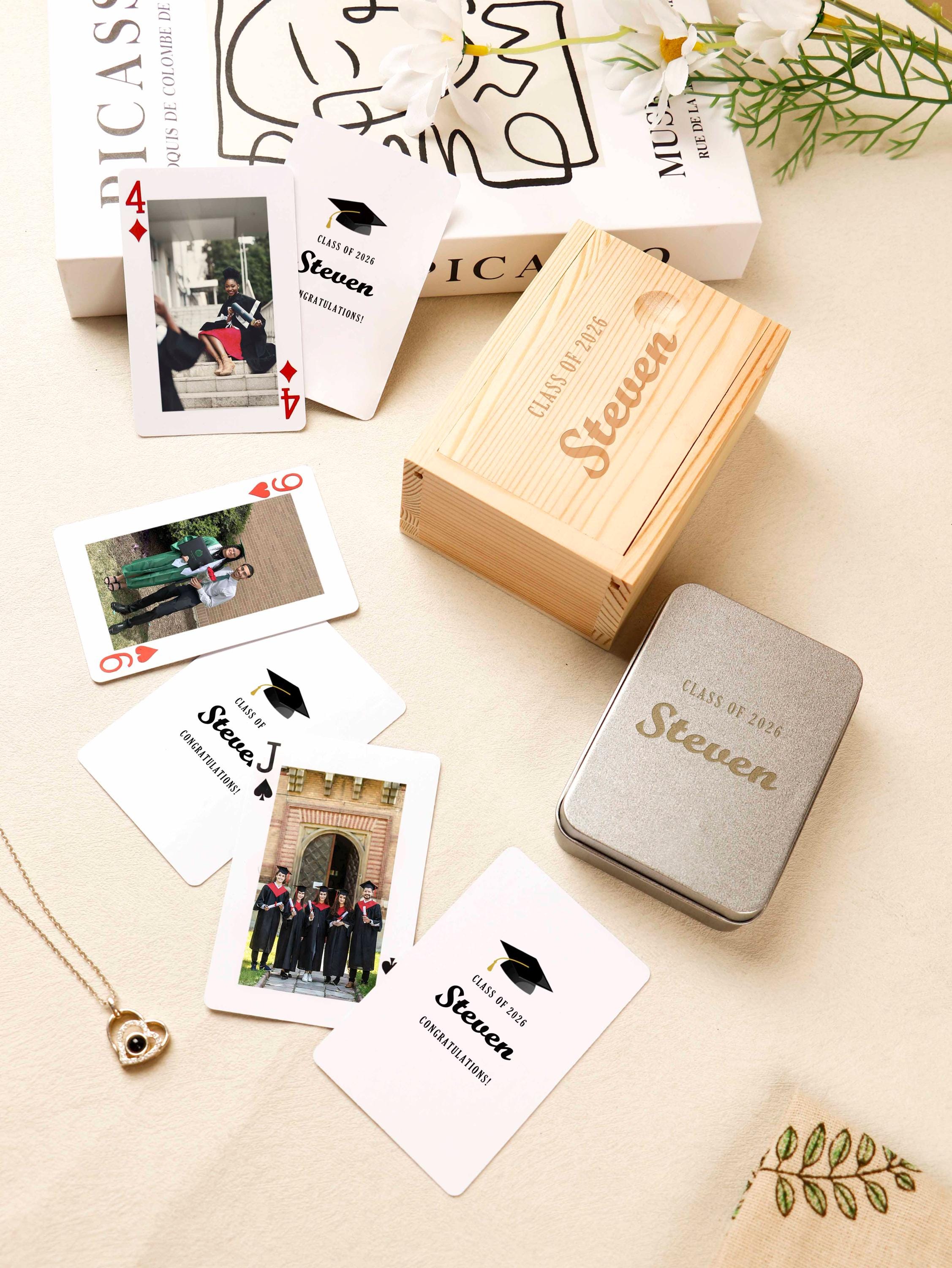 Custom Graduation Playing Cards, Graduation Party Guest Book ...