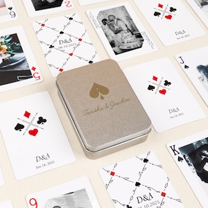 Personalized  Wedding Guest Book Playing Cards, Wedding Guest Book Alternative, Bridal Shower Favors, Unique Photo Gift, Wedding Favors