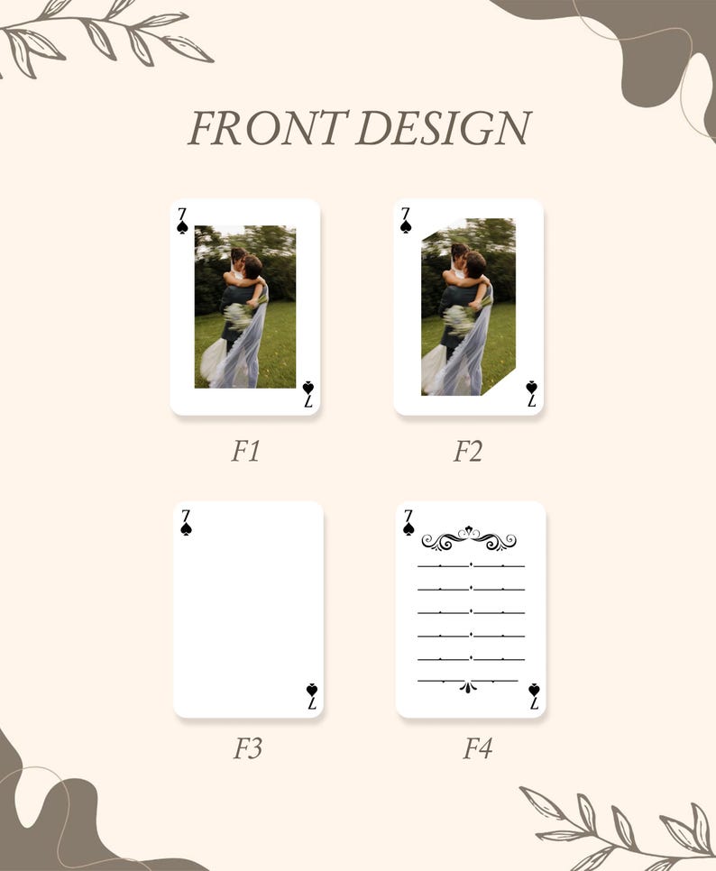 Custom Wedding Playing Cards, Wedding Guest Book Alternative, Signing ...